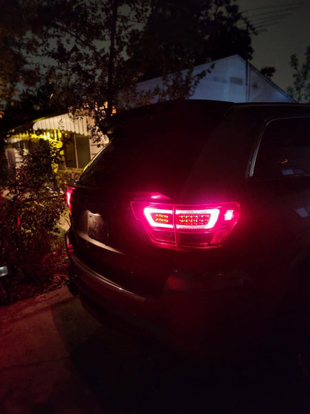 Black Clear Design LED Tail Lights for 2011-2013 Grand Cherokee WK2