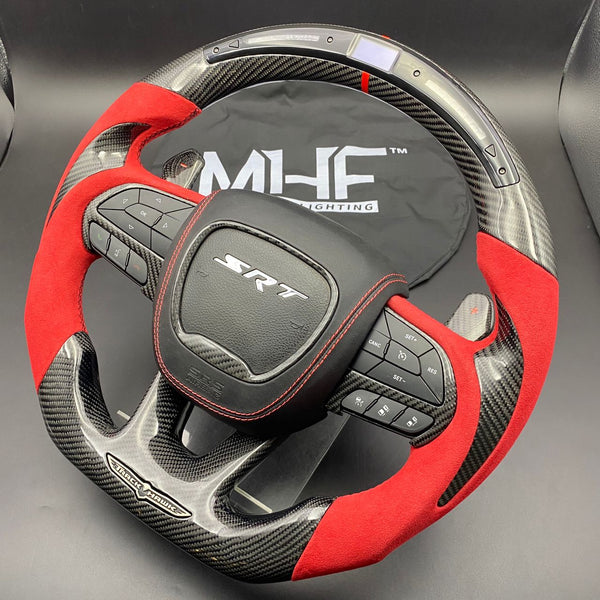 2018-2021 Carbon “Track Series” Red Accent TrackHawk Steering Wheel