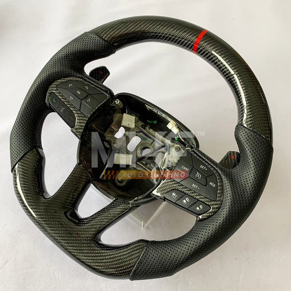 2014-2021 Jeep/ Dodge Red Accent Carbon Steering Wheel