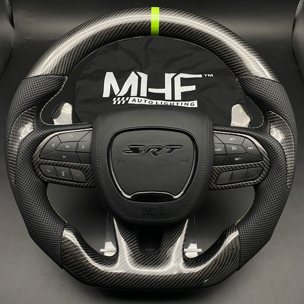 2014-2021 Olive Green Carbon Hellcat SRT Steering Wheel