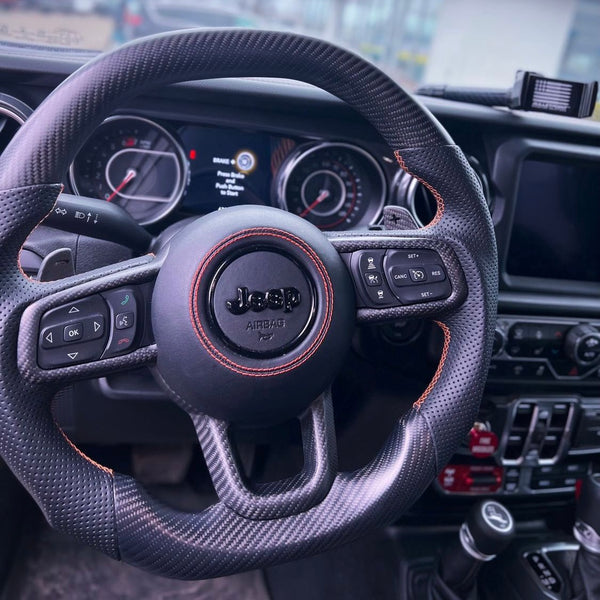 2021-2022 XR 392 Matte Carbon /  Orange” Jeep Wrangler Steering Wheel