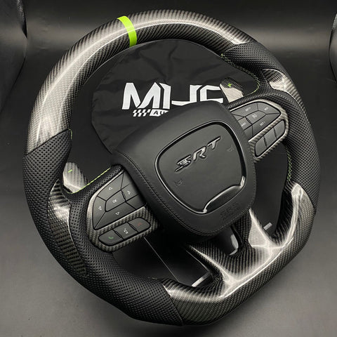 2014-2021 Olive Green Carbon Hellcat SRT Steering Wheel