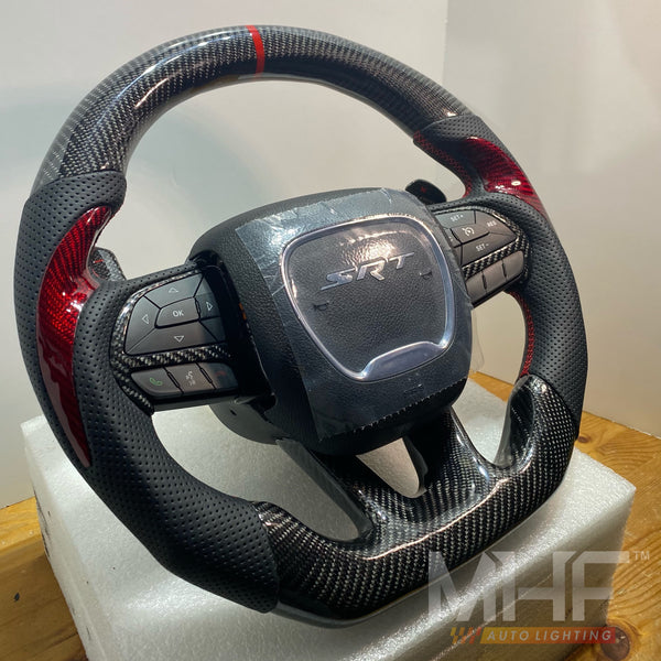 2014- 2021 Carbon Jeep / Dodge SRT Steering Wheel
