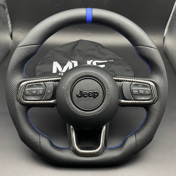 2018-2023 JT / JL “Navy Blue Carbon” Jeep Wrangler Steering Wheel