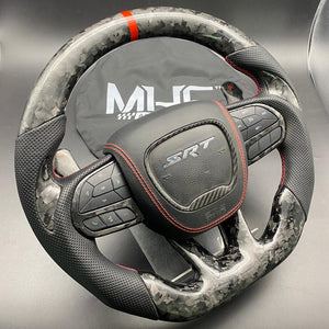 2015 -2021 Forged Carbon Red Accent Steering Wheel